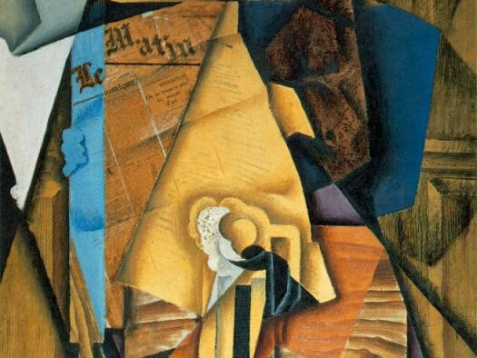 Détail de Juan Gris, « The Man at the café », 1914.