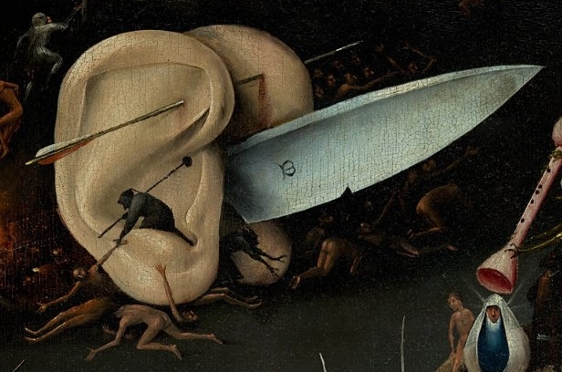 Détail de Jérôme Bosch, « Le jardin des délices », 1490-1500.