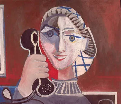 Détail de « L'appel téléphonique », Françoise Gilot, 1952.